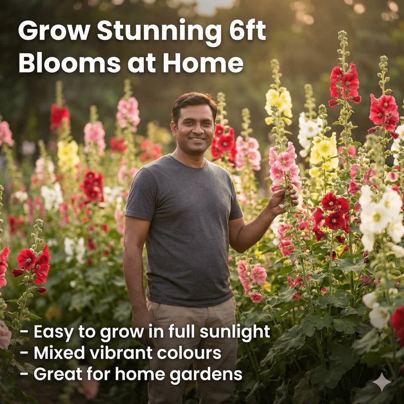 Imported Hollyhock Seeds (Multi Colour)