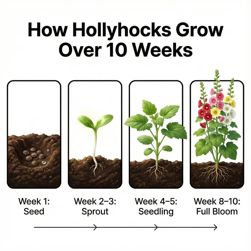 Imported Hollyhock Seeds (Multi Colour)