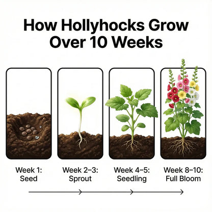 Imported Hollyhock Seeds (Multi Colour)