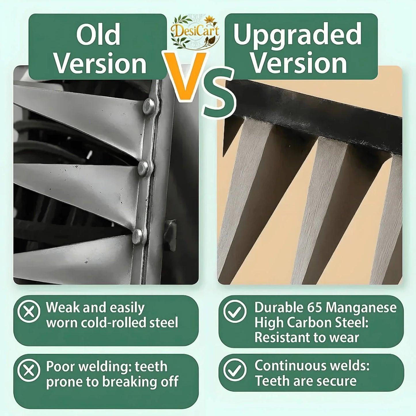 5 Teeth Carbon Steel Garden Weeding